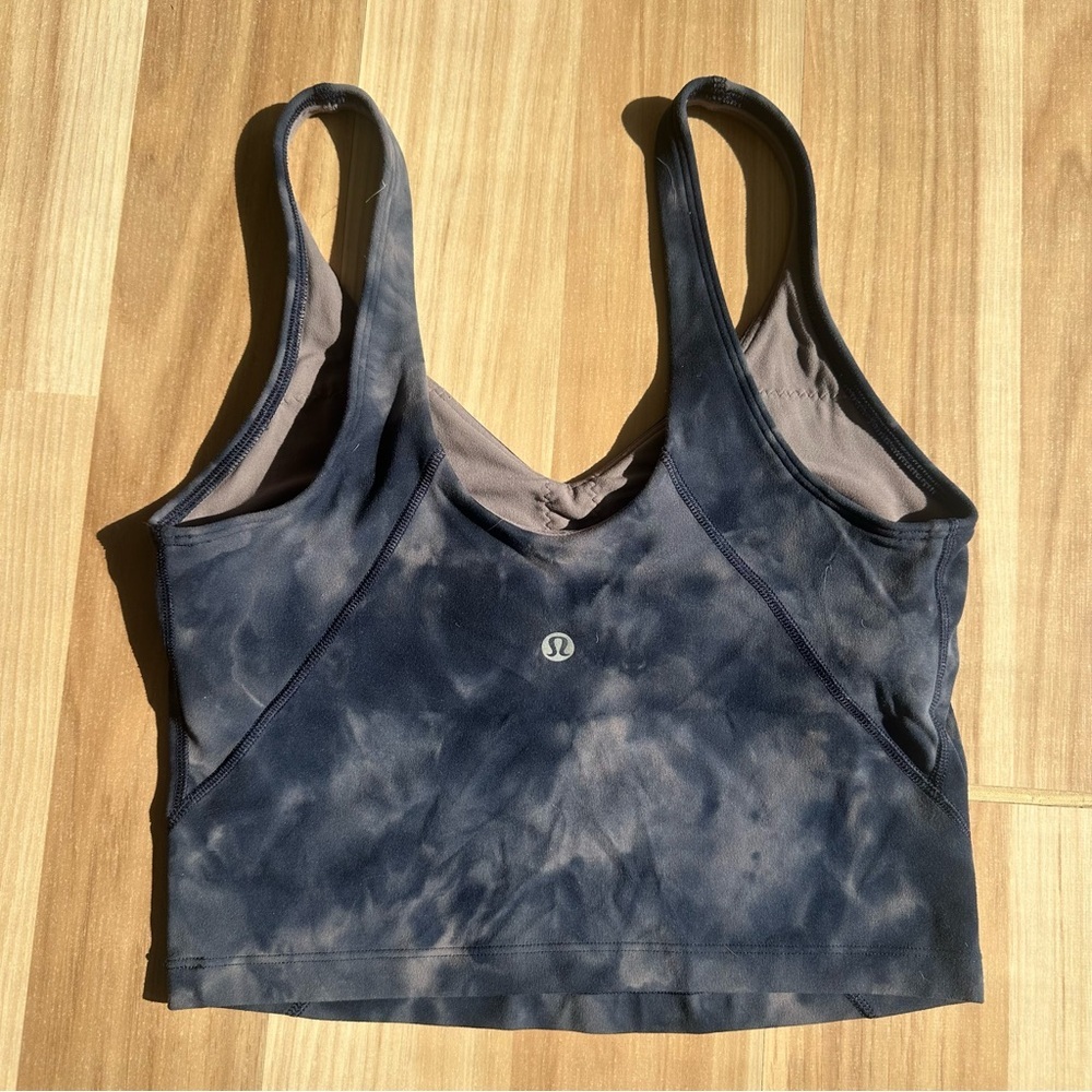 Lululemon Energy Bra Tie-Dye Blue Gray Size 4 - Picture 5 of 6